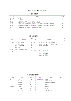 康复医学科髋关节Harris评分系统.docx