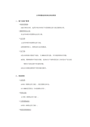 公司销售组织机构及岗位职责.docx