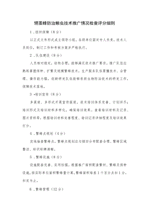 烟草公司蚜茧蜂防治蚜虫技术推广情况检查评分细则.docx