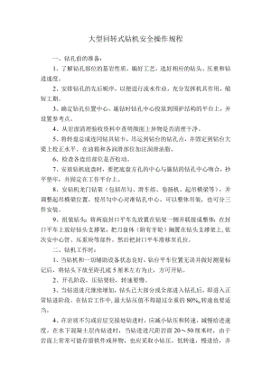 大型回转式钻机安全操作规程.docx