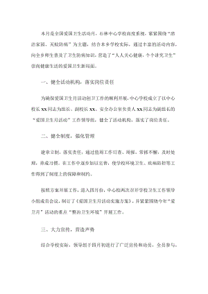 学校爱国卫生活动总结.docx