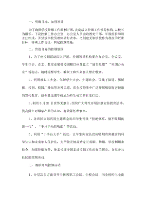 校园控烟工作计划.docx