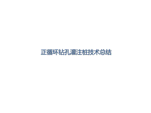 正循环钻孔灌注桩总结.pptx