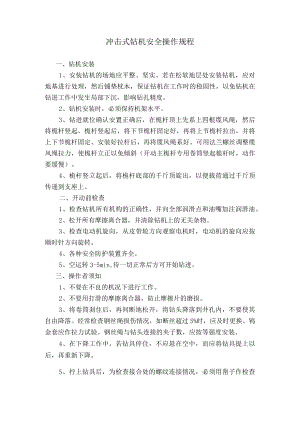 冲击式钻机安全操作规程.docx