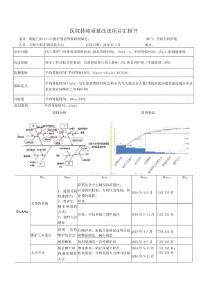 专职专科护理缩短门诊PICC维护患者等候时间医院持续质量改进PDCA项目汇报书.docx