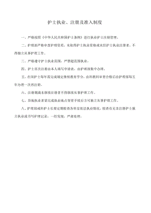 护士执业、注册及准入制度.docx