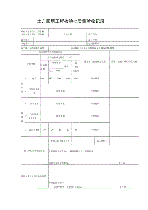 土方回填工程检验批质量验收记录.docx