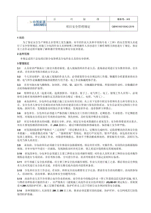 工程项目项目安全管理规定.docx