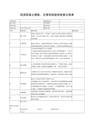 现浇混凝土模板、支撑系统验收检查记录表.docx