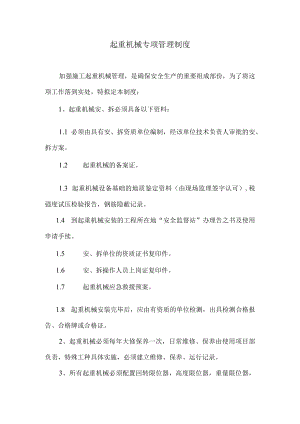 起重机械专项管理制度.docx