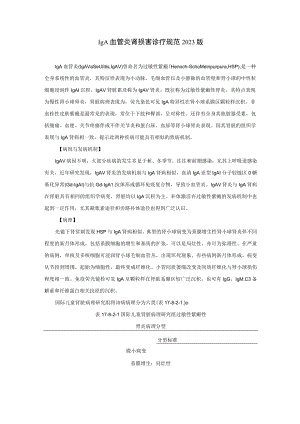 肾病科IgA血管炎肾损害诊疗规范2023版.docx