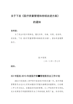 中医院年度医疗质量管理委员会工作计划.docx