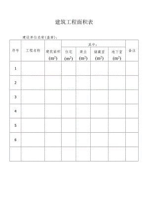 建筑工程面积表.docx