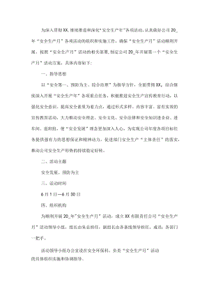 公司安全生产月活动方案.docx