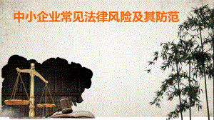 中小企业常见法律风险及其防范(戈树峰).pptx