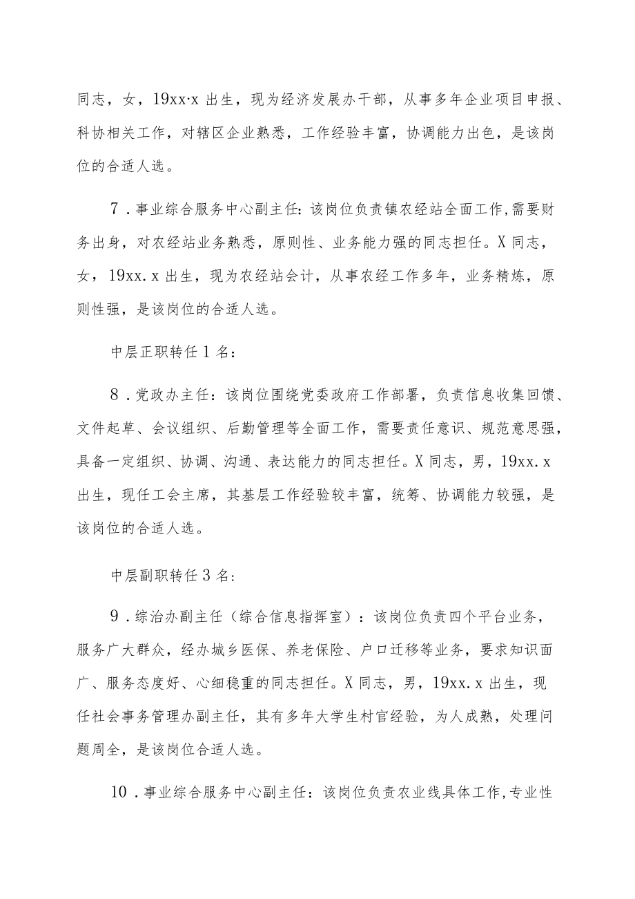 干部提拔人事调整请示科级中层选拔任用报告范文(三篇).docx_第3页