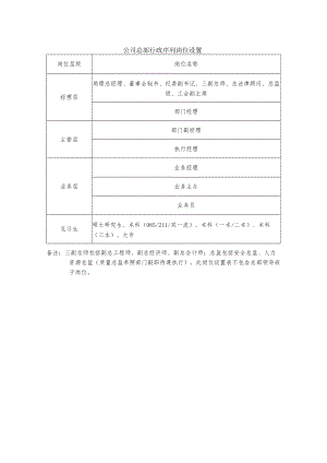 公司总部行政序列岗位设置.docx