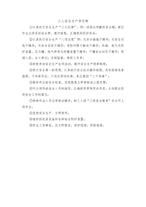 工人安全生产责任制.docx