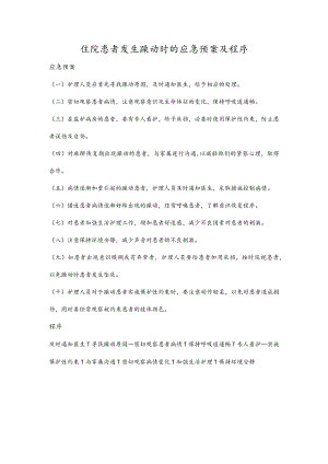 住院患者发生躁动时的应急预案及程序.docx