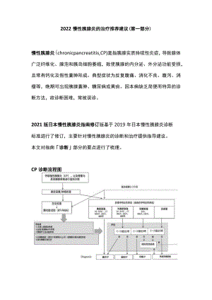 2022慢性胰腺炎的治疗推荐建议（第一部分）.docx