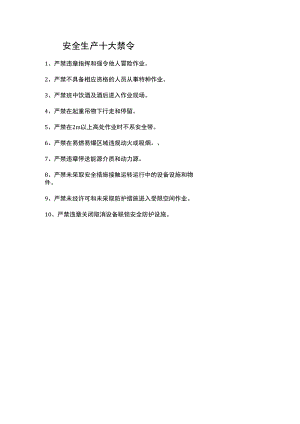 安全生产十大禁令.docx