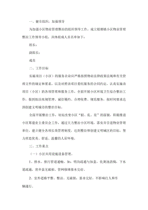 小区物业管理整治工作方案.docx