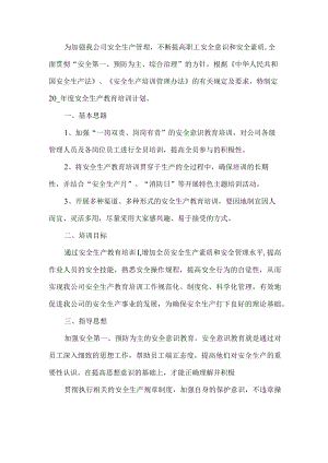 公司安全生产教育培训计划.docx