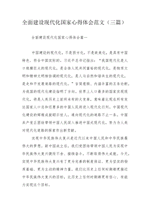 全面建设现代化国家心得体会范文（三篇）.docx