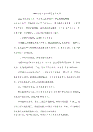 2022年驻村第一书记年终总结合辑7篇 (医院派驻).docx