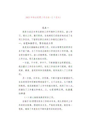 2023年物业经理工作总结（2个范本）.docx