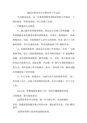 2022年汽车销售公司财务会计出纳年终工作总结.docx