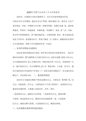 2022年天然气公司加气站个人年终总结 合编6份.docx