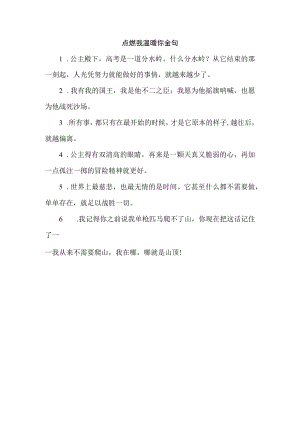 点燃我温暖你金句.docx