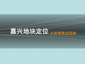 嘉兴地块定位及前期策划方案.ppt