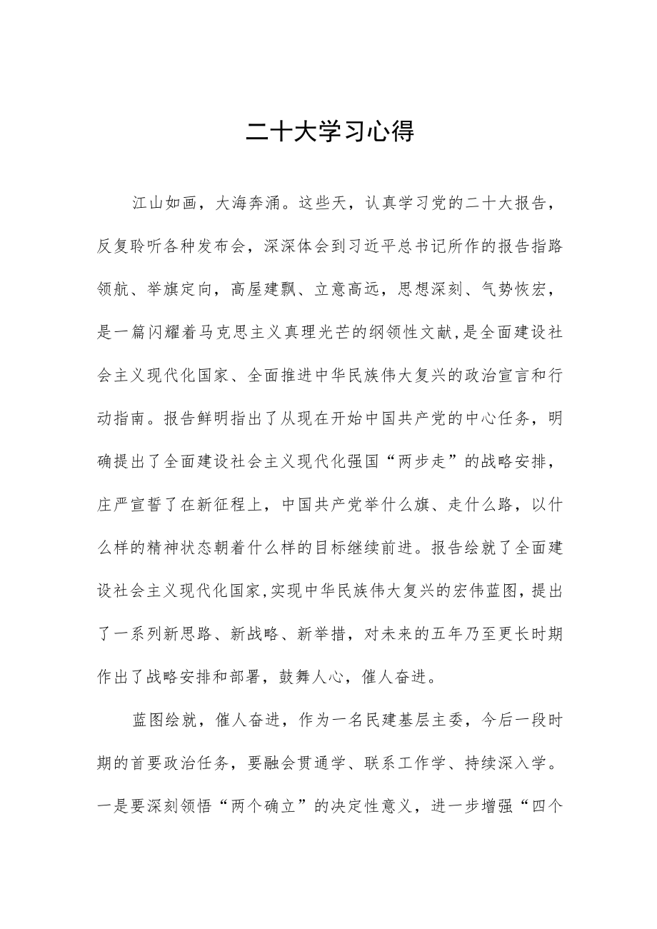 二十大心得体会范文合集.docx_第1页