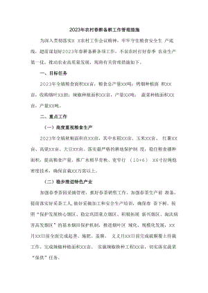 2023年春耕备耕专项管理工作措施 （合计2份）.docx