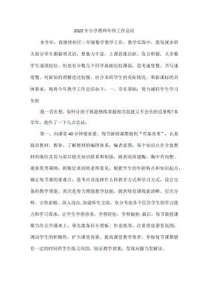 公立学校2022年小学教师年终工作总结.docx