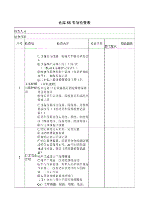 仓库5S专项检查表.docx