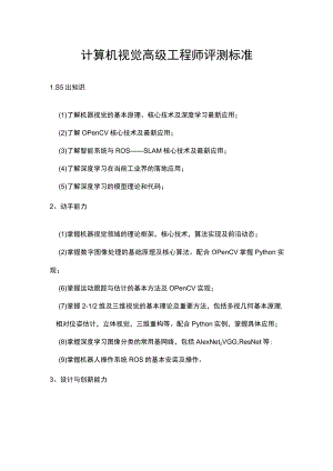 计算机视觉高级工程师评测标准.docx