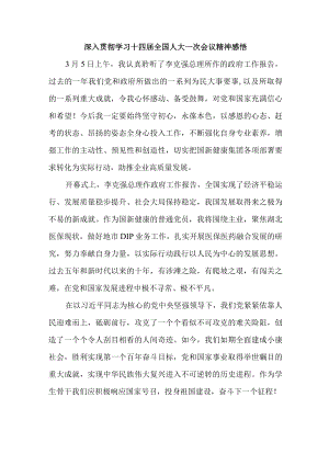 基层个人深入贯彻2023年全国“两会”会议精神心得感悟6篇 (样板).docx