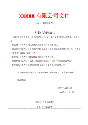 公司人事任命通知书.docx