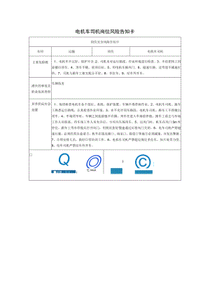 电机车司机岗位风险告知卡2023.docx