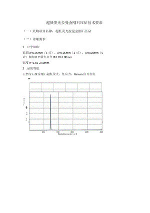 超低荧光拉曼金刚石压砧技术要求.docx