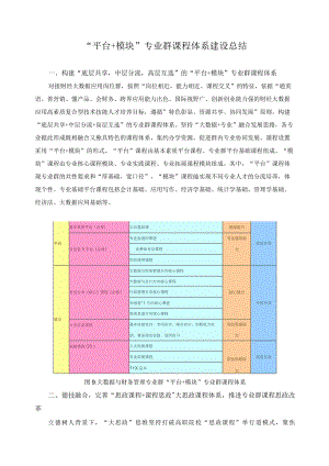 “平台+模块”专业群课程体系建设总结.docx
