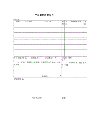 产品退货检查报告.docx
