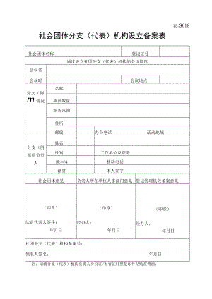表S018社会团体分支代表机构设立备案表.docx