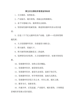 城区开展2023年第五次全国经济普查宣传标语（8份）.docx