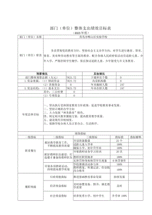 部门单位整体支出绩效目标表.docx