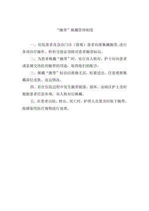 “腕带”佩戴管理制度.docx