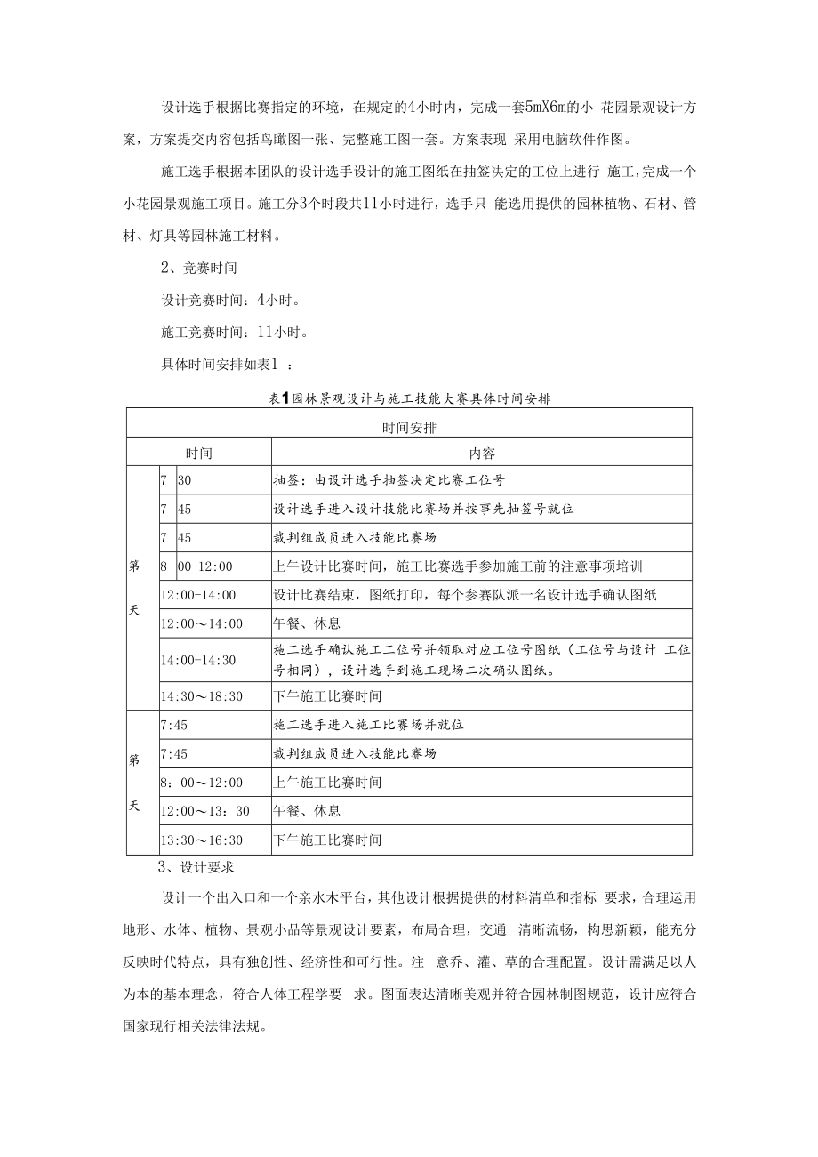 2019年甘肃省高等职业院校技能大赛园林景观设计与施工赛项竞赛规程.docx_第2页